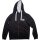 Fleece Kapuzenjacke schwarz mit Doppellogo