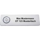 Namensschild mit Magnethalterung